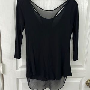 Express Top 3/4 Sleeve Black SZ S